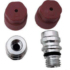 شراء التزويد التلقائي # BAS03011 (25 عدد) M12x1.5 الذكور عالية الجانب A/C شحن صمام الشحن يشمل استبدال Caps ما بعد البيع لـ MT0105 ، 800-955 ، 59946 ، GM 52458184 ، 15-5438 in Kuwait