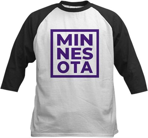 CafePress Minnesota Pride Native Cool Men Wo Baseball Jersey Kids Cotton Baseball Jersey, 3/4 Raglan Sleeve Shirt in Kuwait