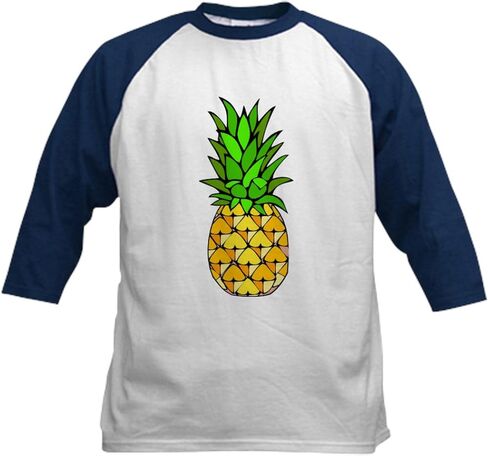 Cafepress Paneaple Cute Women Girls Colorfu Baseball Jersey Kids Cotton Baseball Jersey ، 3/4 Raglan Sleeve Shirt in Saudi Arabia