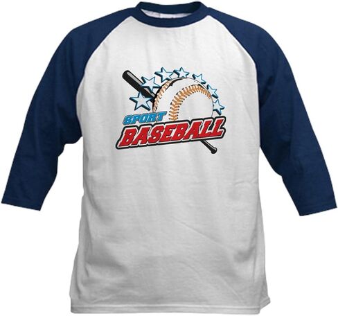 CafePress Baseball Ball Baseball Jersey Kids Cotton Jersey, 3/4 Raglan Sleeve Shirt in Saudi Arabia