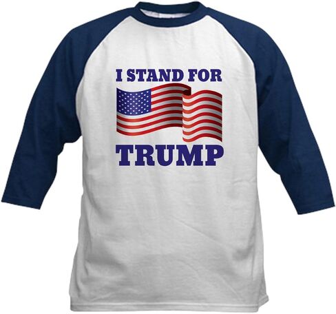 CafePress I Stand for Trump Baseball Jersey Kids Cotton Baseball Jersey, 3/4 Raglan Sleeve Shirt in Saudi Arabia
