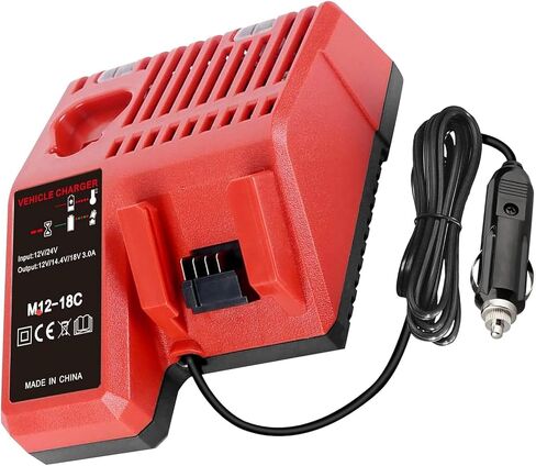 URUN Replacement for Milwaukee Electric Tools Corp 48-59-1810 Vehicle Charger Compatible for Milwaukee 18V Lithium Batteries 48-11-1815, 48-11-1820, 48-11-1822 in Saudi Arabia