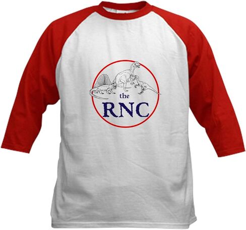 Cafepress the RNC ، Dinosaurs Baseball Jersey Kids Cotton Baseball Jersey ، 3/4 Raglan Sleeve Shirt in Saudi Arabia