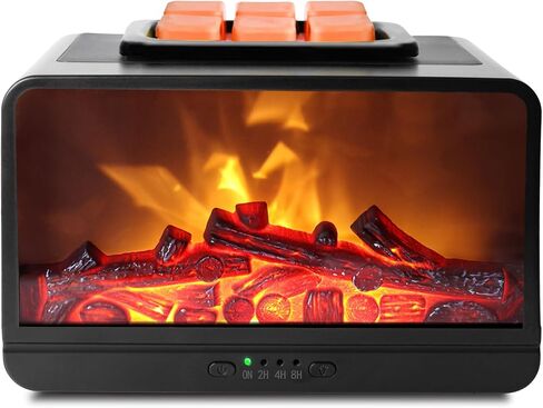 Wax Melt Warmer for Scented Wax - 3D Dynamic Flame Fireplace Electric Wax Warmer, Wax Melter with 4 Timer,PTC Heating Wax Warmer for Home Decor Women Mom Gift in Saudi Arabia