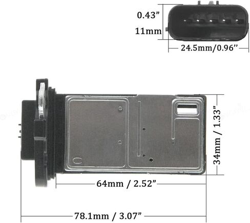 Air Flow Sensor Adapter MAF Air Flow Mass Sensor Compatible With Acura MDX TL RDX Honda Fit Accord CR-V Clarity 2006 2007 2008-2020 AFH70M-41B AFH70M-41C AFH70M-41 Air Meter Mount Base in Kuwait