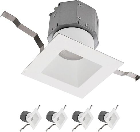 WAC Lighting, Pop-in 4in LED Square New Construction Recessed Kit 3000K in 5-CCT Selectable 2700K-3000K-3500K-4000K-5000K in Kuwait