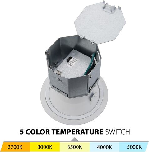 WAC Lighting, Pop-in 4in LED Square New Construction Recessed Kit 3000K in 5-CCT Selectable 2700K-3000K-3500K-4000K-5000K in Kuwait