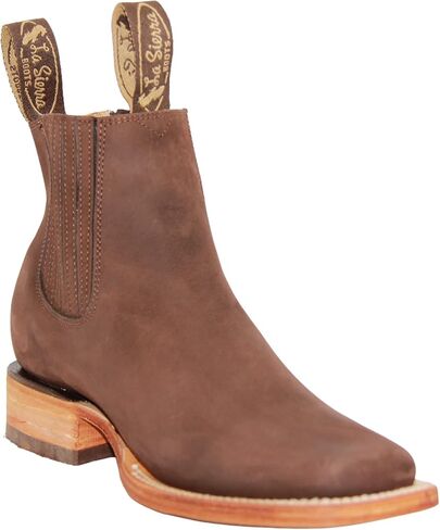 Women's Leather Short Ankle Cowboy Boots, Low Heel Western Bootie in Saudi Arabia