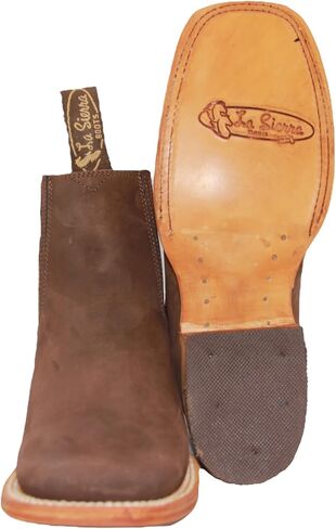 Women's Leather Short Ankle Cowboy Boots, Low Heel Western Bootie in Saudi Arabia