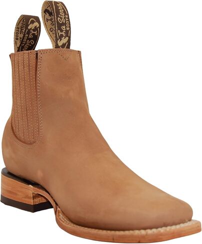 Women's Leather Short Ankle Cowboy Boots, Low Heel Western Bootie in Saudi Arabia