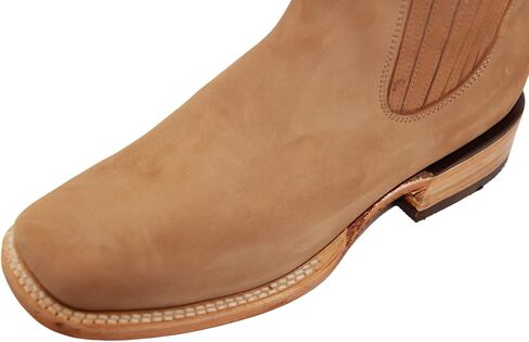 Women's Leather Short Ankle Cowboy Boots, Low Heel Western Bootie in Saudi Arabia