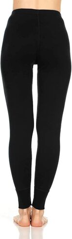 100% Merino Wool Women's Lightweight Base Layer Bottoms - Moisture Wicking Thermal Hiking Layers - Black - Medium in Kuwait