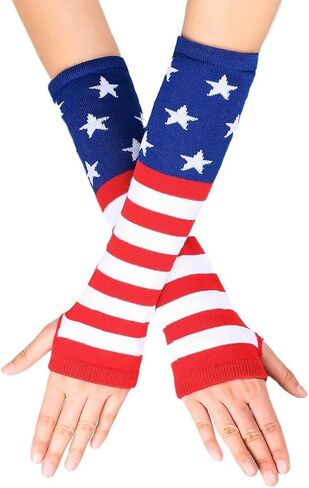 Fingerless Gloves For Women Striped Am Warmers Adult Hand Warmer Glove in Saudi Arabia