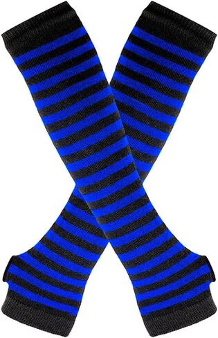 Fingerless Gloves For Women Striped Am Warmers Adult Hand Warmer Glove in Saudi Arabia