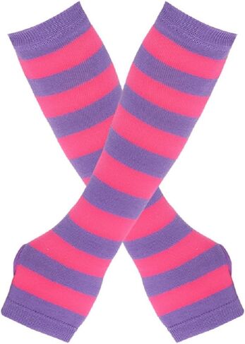Fingerless Gloves For Women Striped Am Warmers Adult Hand Warmer Glove in Saudi Arabia