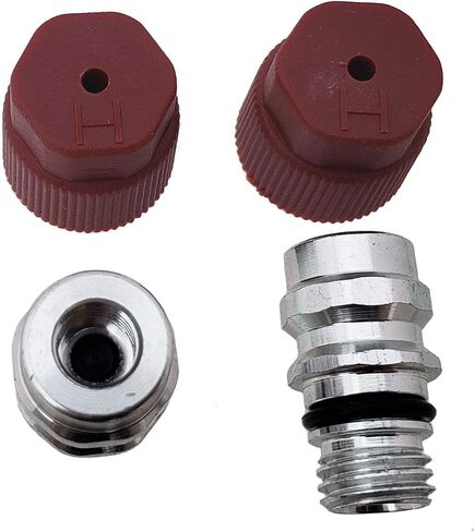 شراء التزويد التلقائي # BAS03011 (25 عدد) M12x1.5 الذكور عالية الجانب A/C شحن صمام الشحن يشمل استبدال Caps ما بعد البيع لـ MT0105 ، 800-955 ، 59946 ، GM 52458184 ، 15-5438 in Kuwait