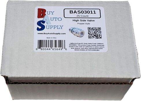 شراء التزويد التلقائي # BAS03011 (25 عدد) M12x1.5 الذكور عالية الجانب A/C شحن صمام الشحن يشمل استبدال Caps ما بعد البيع لـ MT0105 ، 800-955 ، 59946 ، GM 52458184 ، 15-5438 in Kuwait
