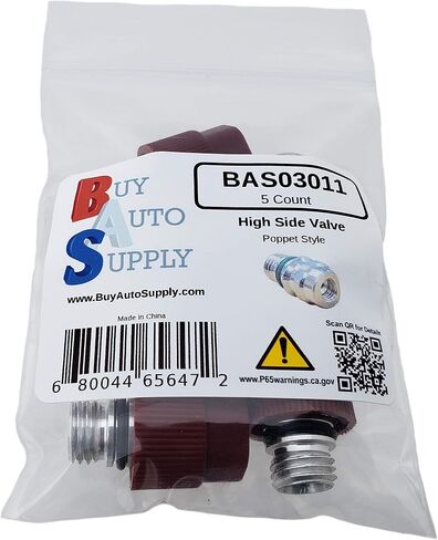 شراء التزويد التلقائي # BAS03011 (25 عدد) M12x1.5 الذكور عالية الجانب A/C شحن صمام الشحن يشمل استبدال Caps ما بعد البيع لـ MT0105 ، 800-955 ، 59946 ، GM 52458184 ، 15-5438 in Kuwait