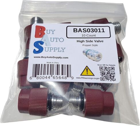 شراء التزويد التلقائي # BAS03011 (25 عدد) M12x1.5 الذكور عالية الجانب A/C شحن صمام الشحن يشمل استبدال Caps ما بعد البيع لـ MT0105 ، 800-955 ، 59946 ، GM 52458184 ، 15-5438 in Kuwait