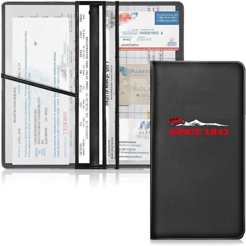 Leather Car Registration and Insurance Cards Holder, Vehicle Glove Box Car Organizer Documents License Compatible with Jeep Wrangler JL JLU 2018-2025 & Gladiator JT Auto Interior Accessories in Saudi Arabia