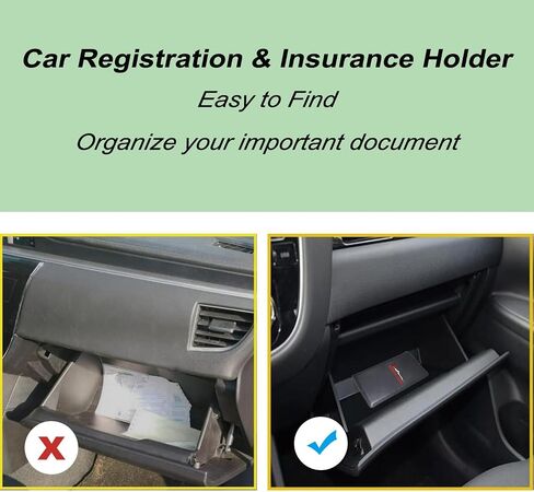 Leather Car Registration and Insurance Cards Holder, Vehicle Glove Box Car Organizer Documents License Compatible with Jeep Wrangler JL JLU 2018-2025 & Gladiator JT Auto Interior Accessories in Saudi Arabia