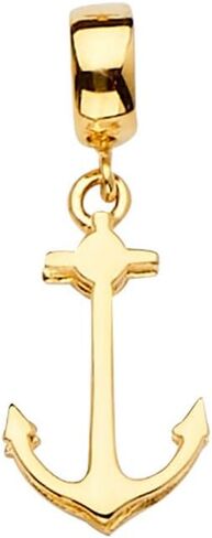 JewelryWeb 14K Gold Gold Nautical Ship Mariner Charm for Mix and Mint in Saudi Arabia