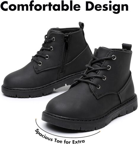 أحذية Ahannie للأولاد الصغار أحذية عمل خارجية كاجوال بسحاب جانبي للكاحل (طفل صغير/طفل صغير) in Kuwait