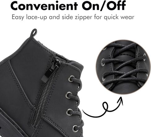 أحذية Ahannie للأولاد الصغار أحذية عمل خارجية كاجوال بسحاب جانبي للكاحل (طفل صغير/طفل صغير) in Kuwait