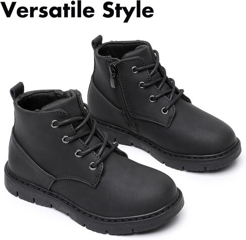 أحذية Ahannie للأولاد الصغار أحذية عمل خارجية كاجوال بسحاب جانبي للكاحل (طفل صغير/طفل صغير) in Kuwait