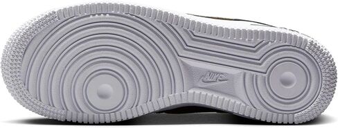 Nike Air Force 1 أحذية كيد GS منخفضة GS ، الذهب الأبيض/الأبيض/المعدني/الفضة المعدنية ، الحجم 5.5 in Saudi Arabia