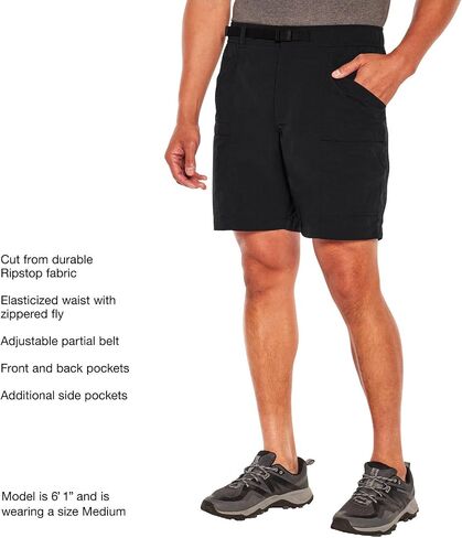 Eddie Bauer Ripstop Tech Pull On Mens Summer Shorts, Cargo Shorts with Pockets, Men's Clothing Essentials - Black X-Large in Saudi Arabia