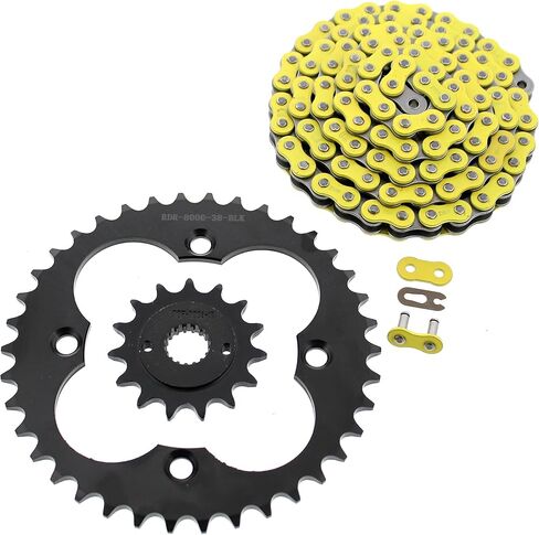 سلاسل وسرود السبلات FIT Honda 400EX TRX400EX 1999-2004 أصفر غير O-Ring 15/38 94L in Kuwait