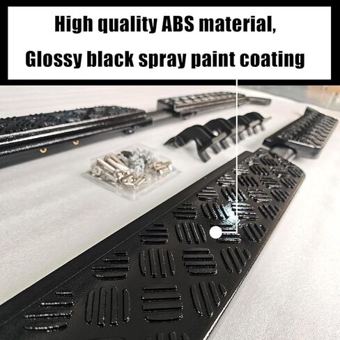 2pcs الخطوة الجانبية تناسب لاند روفر Defender 110 130 2020-2024 2025 L663 4Door Running Podal Rail Board (Glossy Black Vintage Style) in Kuwait