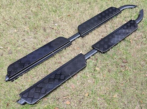 2pcs الخطوة الجانبية تناسب لاند روفر Defender 110 130 2020-2024 2025 L663 4Door Running Podal Rail Board (Glossy Black Vintage Style) in Kuwait