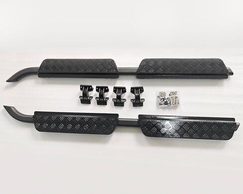 2pcs الخطوة الجانبية تناسب لاند روفر Defender 110 130 2020-2024 2025 L663 4Door Running Podal Rail Board (Glossy Black Vintage Style) in Kuwait