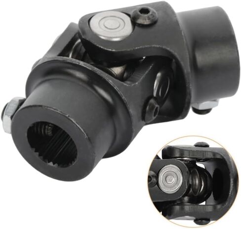 Single 3/4-30 Spline X 3/4" Dd Steering U-Joint Shaft Black (4Cr Alloy Steel) for Chevy for Bel Air for Biscayne for Camaro for Chevelle for Impala for Malibu for Monte Carlo for Nova in Saudi Arabia