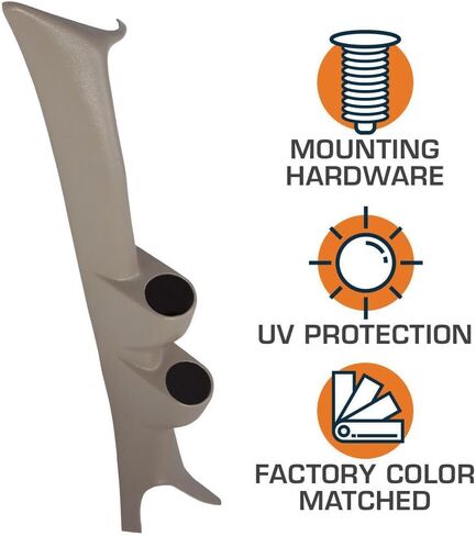 Tan Dual Gauge Pillar Super Duty ABS Plastic for Ford for Excursion 2000-2005 for F250 SuperDuty 1999-2007 for F350 SuperDuty 1999-2007 for F450 SuperDuty 1999-2007 GS-2205T in Saudi Arabia