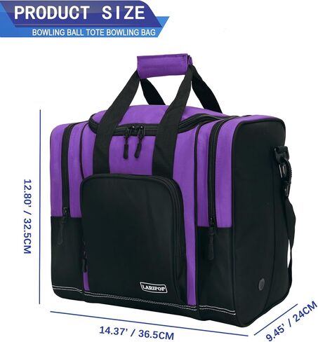 حقيبة كرة البولينج لكرة واحدة، حقيبة بولينج 2022 لحمل كرة البولينج مع حامل مبطن - تناسب الأحذية حتى مقاس الرجال 14 وإكسسوارات البولينج in Kuwait
