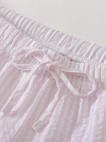 Latuza Women's Petite Seersucker Pajama Pants Cotton Pj Lounge Bottoms in Saudi Arabia