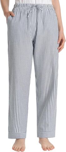 Latuza Women's Petite Seersucker Pajama Pants Cotton Pj Lounge Bottoms in Saudi Arabia