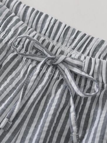 Latuza Women's Petite Seersucker Pajama Pants Cotton Pj Lounge Bottoms in Saudi Arabia
