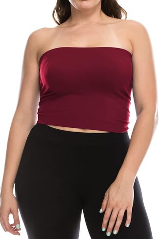 Women's Plus Size Bandeau - TOP BASIC BLOTLINGLE TUBE مصنوع في الولايات المتحدة الأمريكية in Saudi Arabia