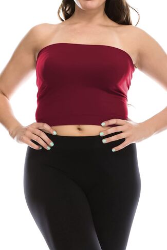Women's Plus Size Bandeau - TOP BASIC BLOTLINGLE TUBE مصنوع في الولايات المتحدة الأمريكية in Saudi Arabia