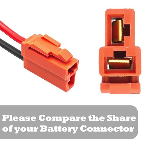 2PCS Battery Wire Harness Connector Compatible with 12-Volt Ride On Vehicle with red 2 pins Connector, 12 Gauge Wire, 40A Replaceable Fuse in Saudi Arabia
