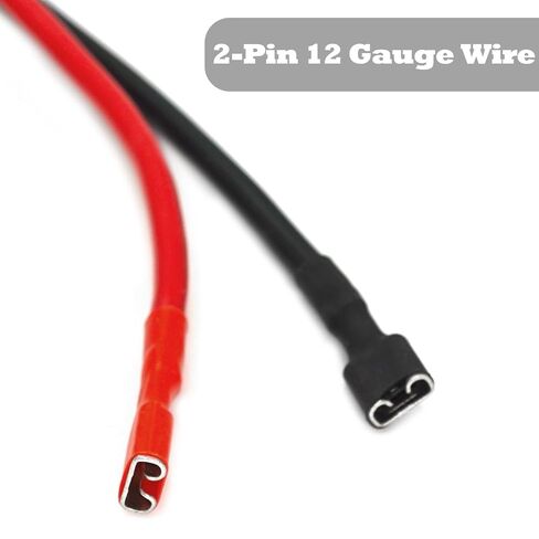 2PCS Battery Wire Harness Connector Compatible with 12-Volt Ride On Vehicle with red 2 pins Connector, 12 Gauge Wire, 40A Replaceable Fuse in Saudi Arabia