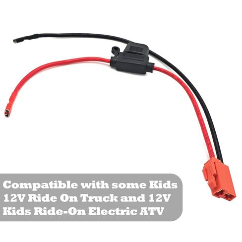 2PCS Battery Wire Harness Connector Compatible with 12-Volt Ride On Vehicle with red 2 pins Connector, 12 Gauge Wire, 40A Replaceable Fuse in Saudi Arabia