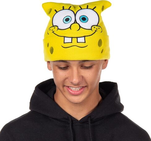 Nickelodeon Spongebob Squarepants and Friends Adult Character Cuffed Beanie Hat for Men and Women in Saudi Arabia