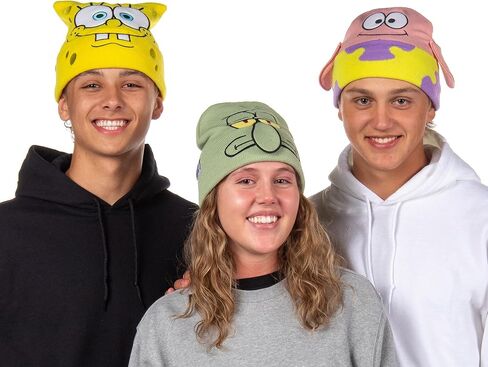 Nickelodeon Spongebob Squarepants and Friends Adult Character Cuffed Beanie Hat for Men and Women in Saudi Arabia