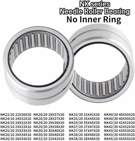 1PCS Needle Roller Bearings Without Inner Ring NK 5/12 6/12 26/20 26X34X20 Inne 5 6 7 8 9 10 12 14 16 17 18 19 21 22 24 25 26mm(NK8-10 8X15X10) in Saudi Arabia