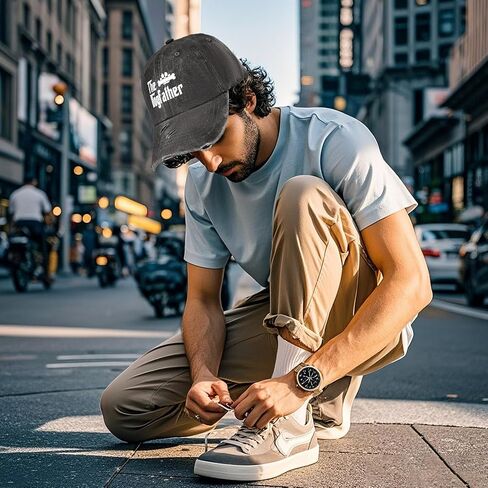 Golden Retriever Dad Hat The Dogfather Dad Hat for Women Funny Denim Dad Hat Adjustable in Saudi Arabia